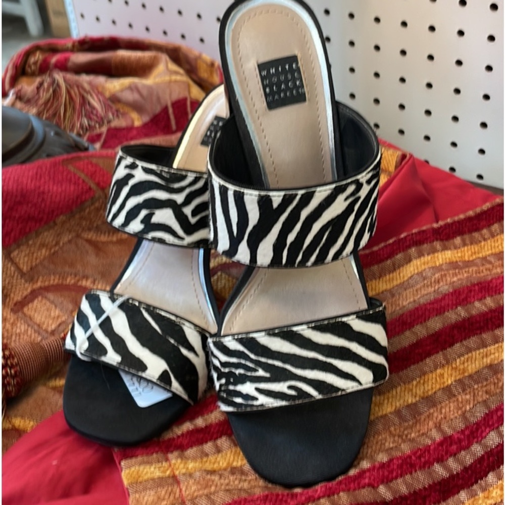 White House black market high heel slides